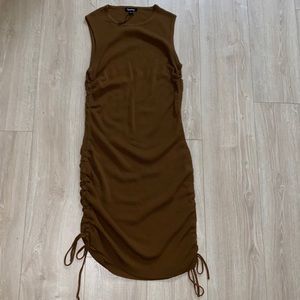 Ruffled Brown Dress